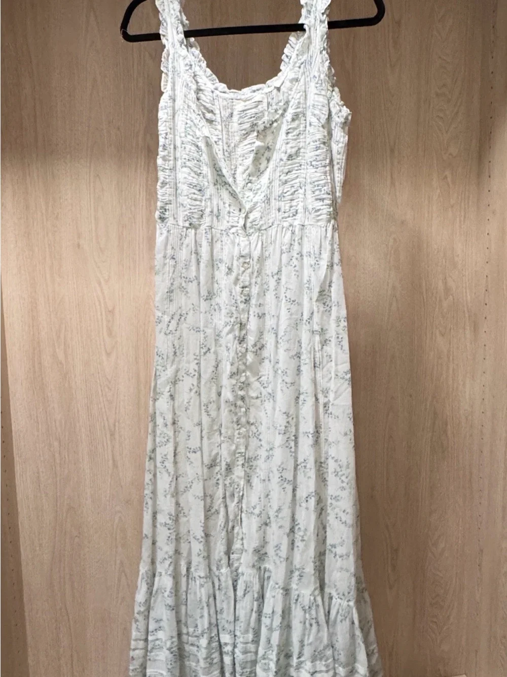 Doen Claribelle Cotton Midi Dress in Blanc Bluebell Ballad - Picture 3 of 4